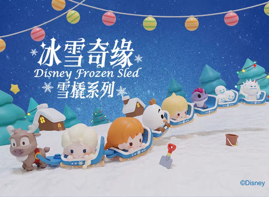 Frozen Elsa Anna Olaf Anime Peripherals Kawaii Cute Q Edition Surprise Blind Box Toy Tabletop Decoration Ornaments Holiday Gifts