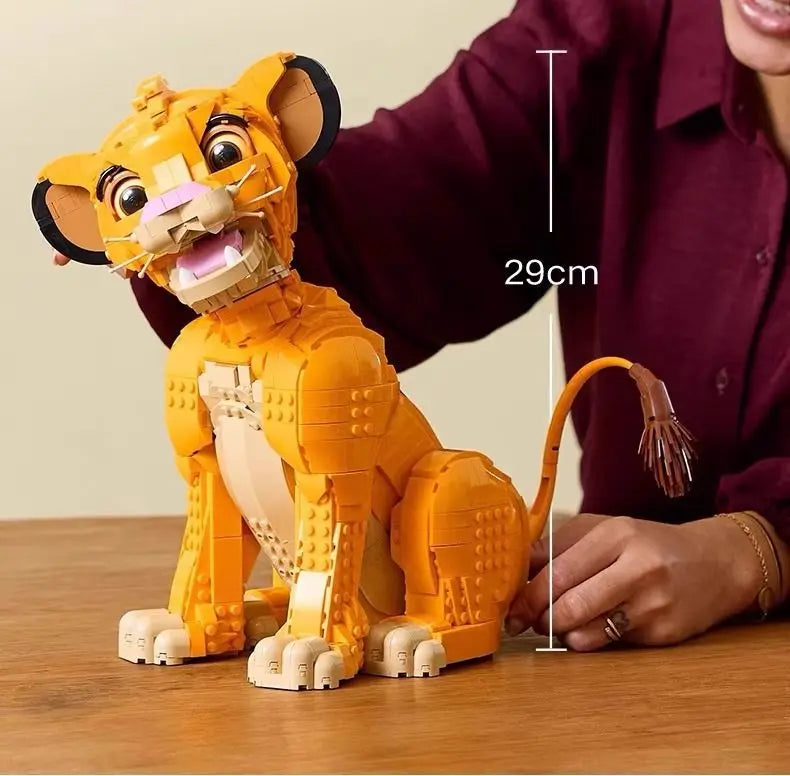 Disney The Lion King Classic Movie Series 29cm Simba Model Building Blocks Children's Boys and Girls Toy Gift Set