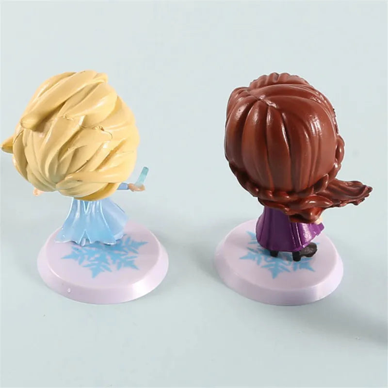 4Pcs Frozen Action Figures Set Princess Elsa Anna Fire Spirit Olaf Model Toys Collection Decoration Gift Toys For Kids