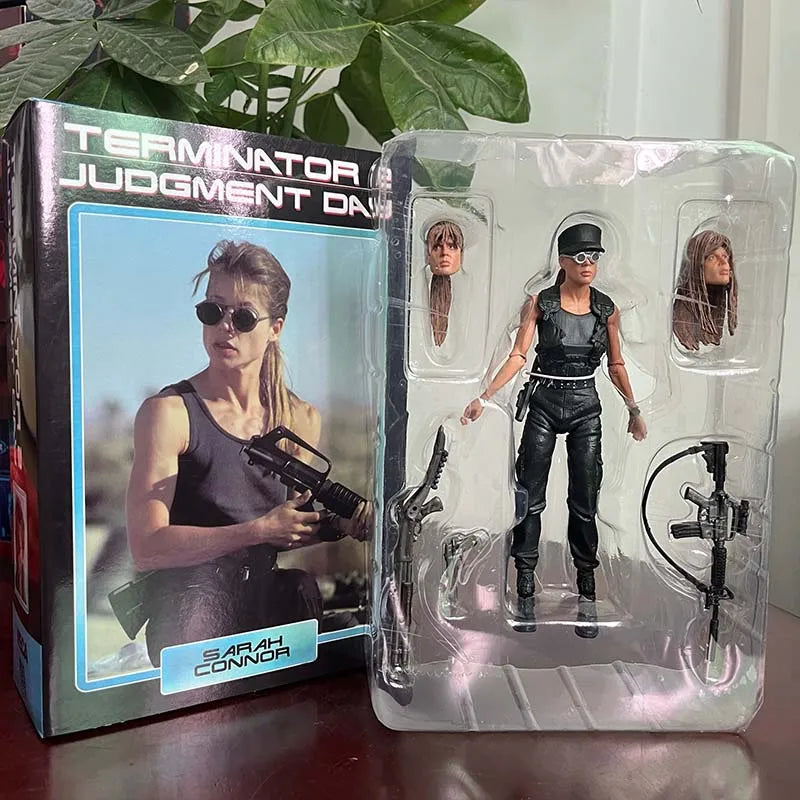 NECA Figure Terminator 2 Judgment Day T800 Sarah Connor T-800 Arnold Schwarzenegger Commando Action Figure Model Collectible Toy
