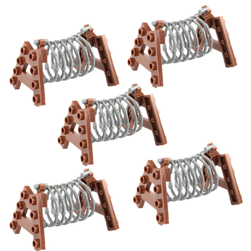 MOC WW2 Military Oil Drum Fuel Tank Printed Building Blocks Weapons Soldiers Accessories War Scene Accessories Bricks Toys Boys