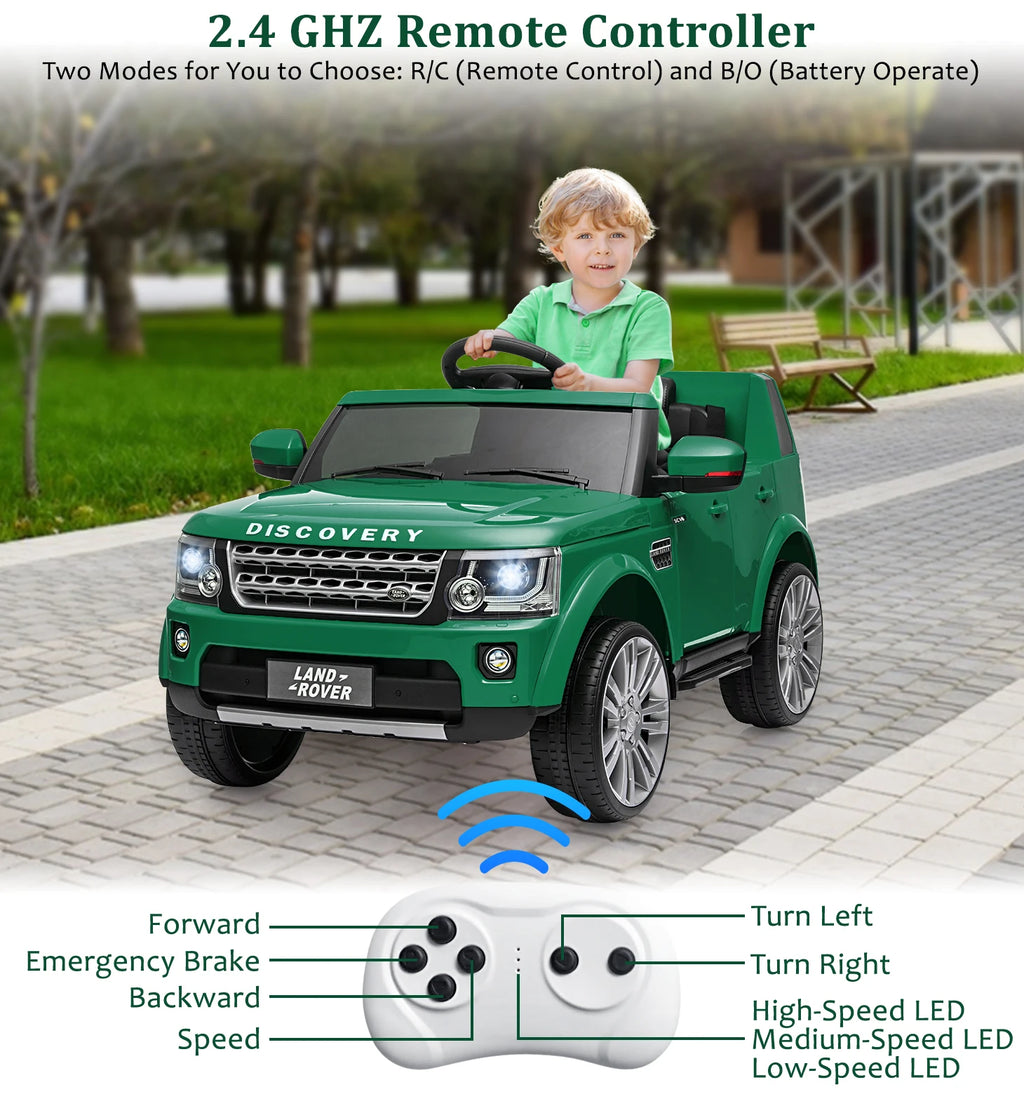12V Dual-Drive Kid's Toy Car with Parent Remote Control/Hood Storage Electric Car with MP3 Player/LED Light AUX Interface 3-8YRS