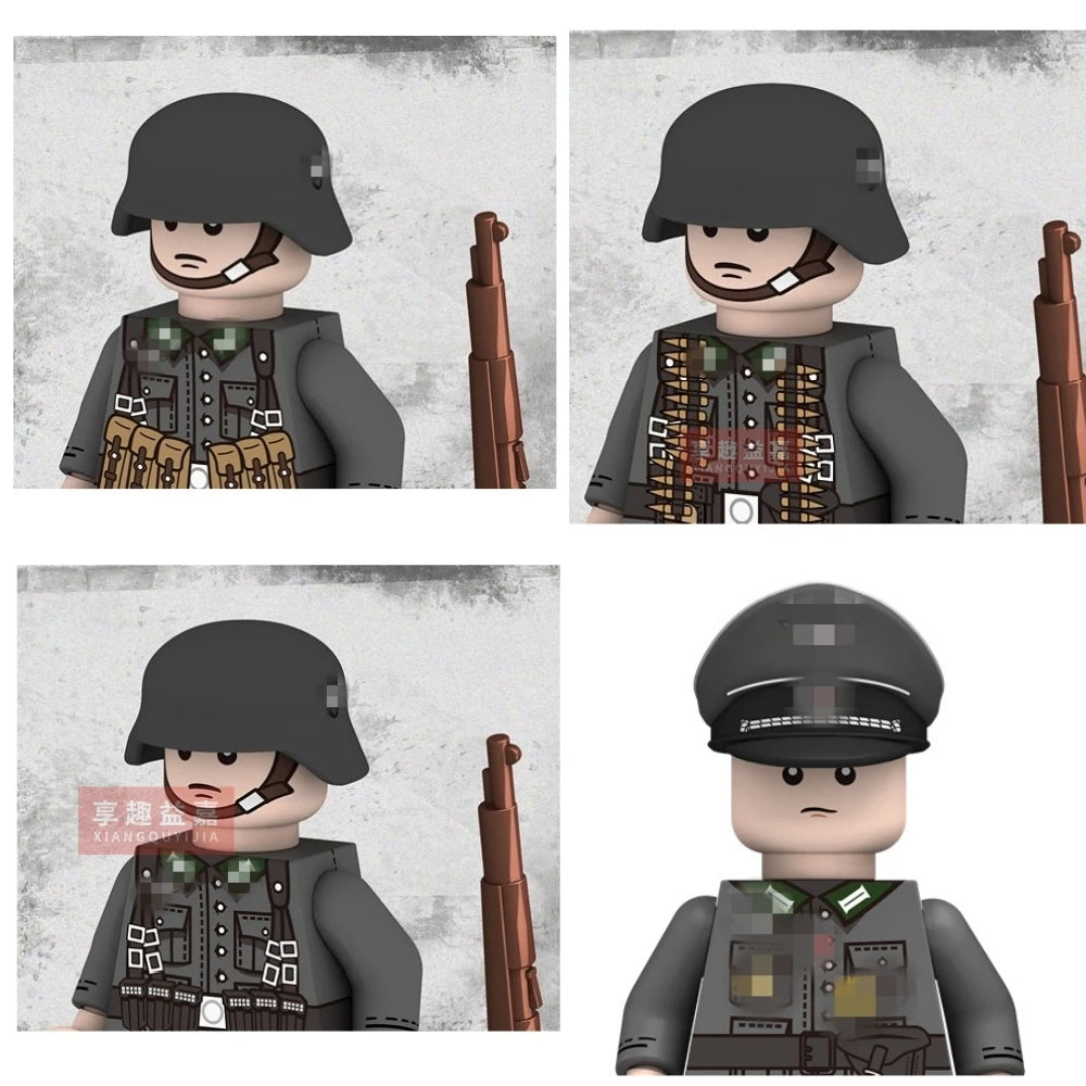 Boy Toys War II Army Soldiers Mini Military Weapons Model Small Particles Building Blocks Suits Childrens Birthday Gifts