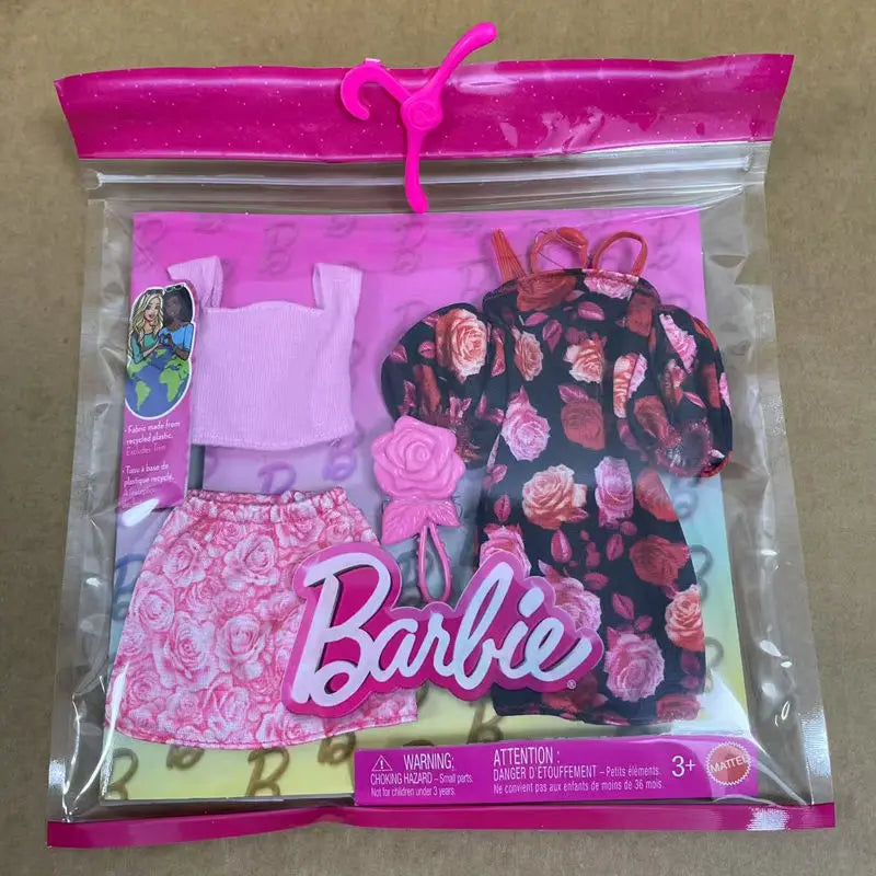 New Doll Fashion Clothing Set，Handbags，Shoes，Christmas Holiday Outfit, For Girls Play Time Dress-Up Diverse Styles Fashion Toy