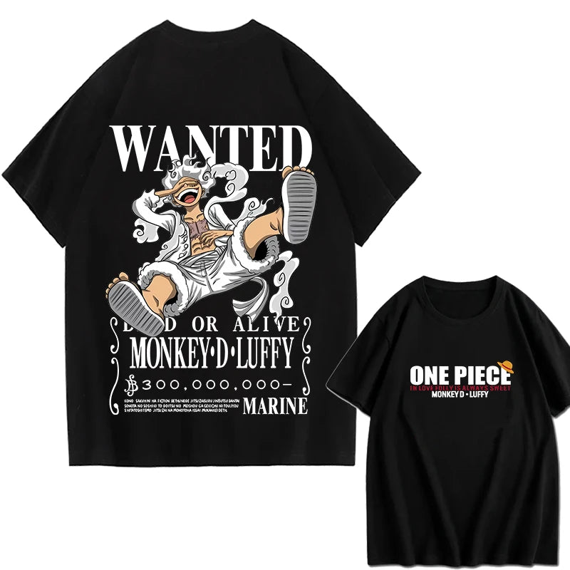 One Piece Anime Luffy T Shirt Cotton Cartoon Short Sleeve Graphic Tee Summer Casual Top Men Women New Fashion Y2k Men's Clothing