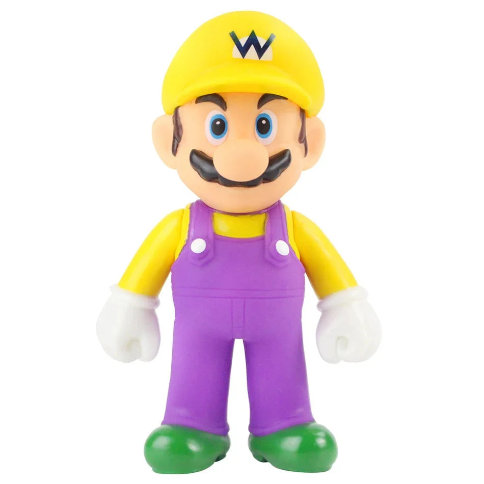 Super Mario Bros Cartoon Dolls Model Birthday Gift Anime Figures Luigi Yoshi Mario Creative Collectible Model Toys