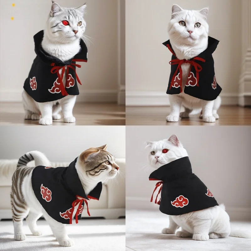 Anime Haruto Pet Cloak Clothes Pet Cat Dog Cosplay Costume Hokage Uzumaki Akatsuki Photo Props Birthday Fans Gifts Toys