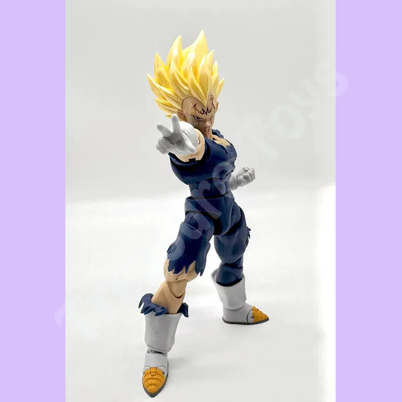 Black Hole & TK Dragon Ball Z SHF Super Saiyan SSJ Majin Vegeta Full Power Battle Damage Anime Action Figures Models Gifts Toys
