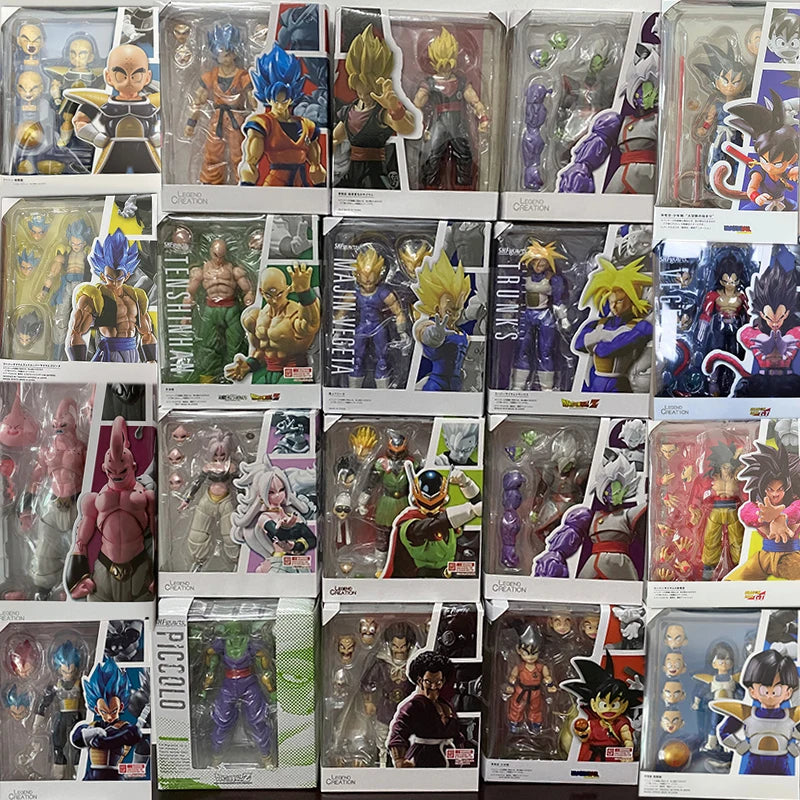 Dragon Ball Figure SHFiguarts Majin Buu Broly Piccolo Tenshinhan Master Roshi Jiren Vegeta Super Saiyan Son Goku Action Figures