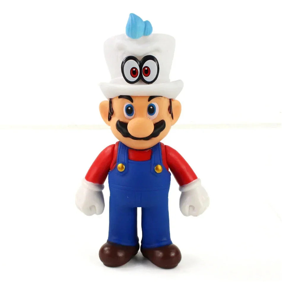 Super Mario Bros Cartoon Dolls Model Birthday Gift Anime Figures Luigi Yoshi Mario Creative Collectible Model Toys
