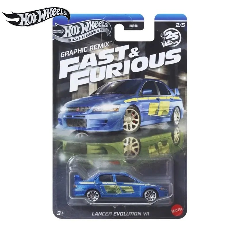 Mattel Hot Wheels Silver Series Fast & Furious 25th Themed Assorted 1/64 Die-Cast Cars - 2025 New Toy Vehicle Model