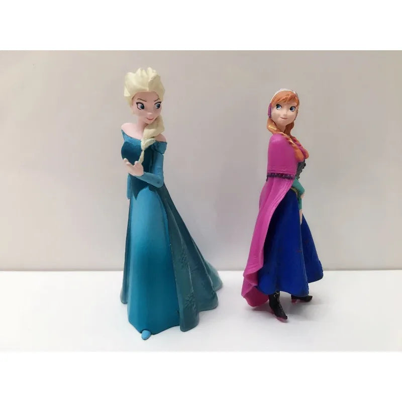 pop Disney 10cm Disney Frozen Queen Princess Elsa Anna Figure Model Toys Cake Gifts Home Decor Birthday Party 5PCS