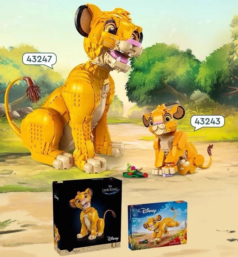 Disney The Lion King Classic Movie Series 29cm Simba Model Building Blocks Children's Boys and Girls Toy Gift Set