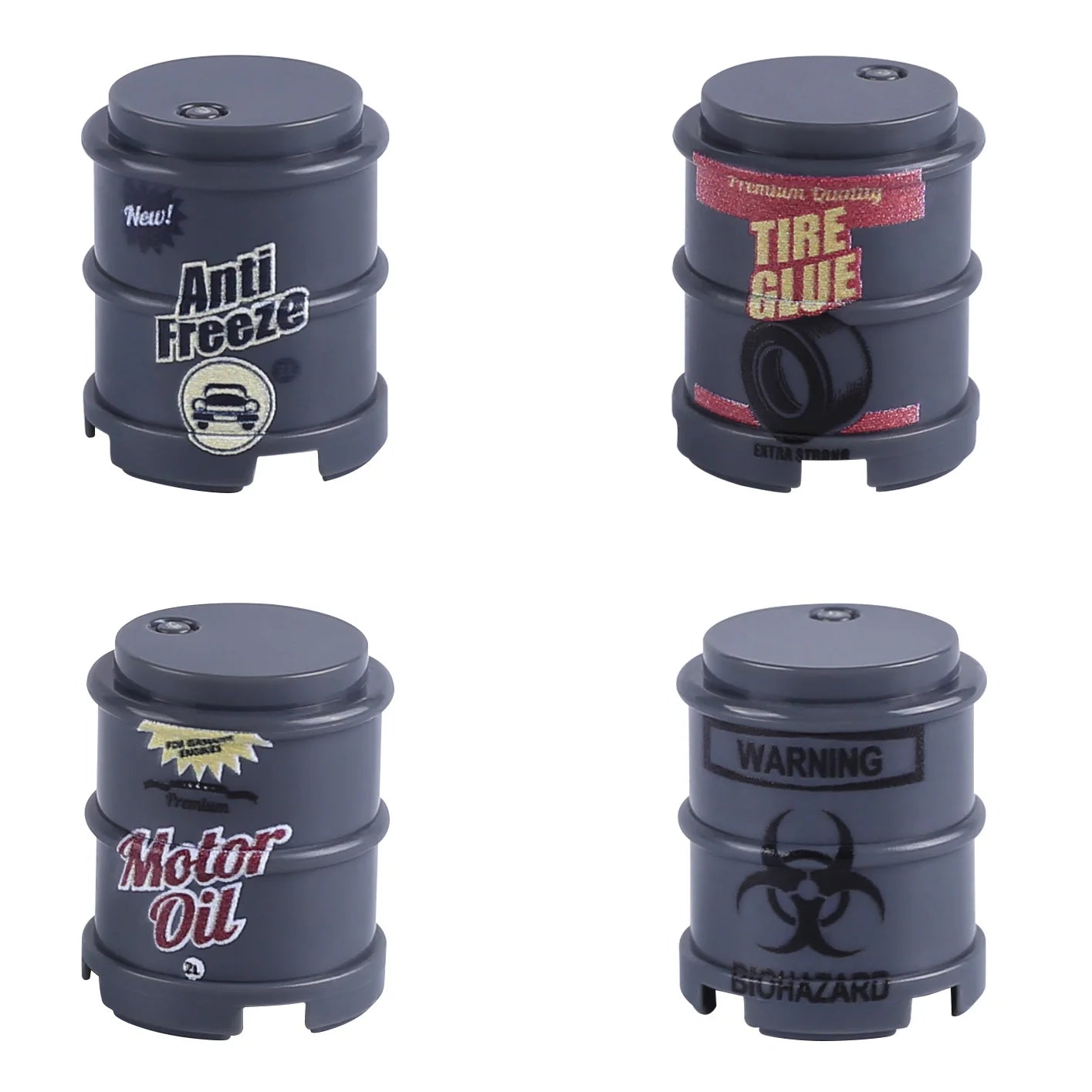 MOC WW2 Military Oil Drum Fuel Tank Printed Building Blocks Weapons Soldiers Accessories War Scene Accessories Bricks Toys Boys