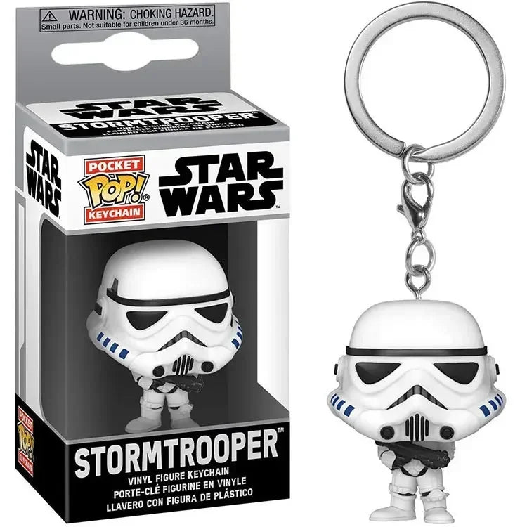 FUNKO Pop Star Wars Luke Skywalker Hera Sindula Asocapotan Laya IG-11 Chewbacca R2-D2 Darth Vader Assault Team Pocket Keychain