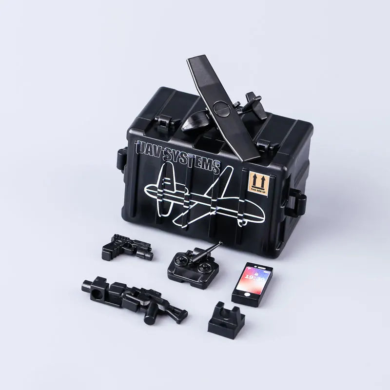 MOC WW2 Military Oil Drum Fuel Tank Printed Building Blocks Weapons Soldiers Accessories War Scene Accessories Bricks Toys Boys