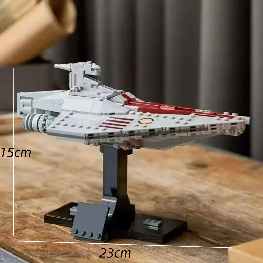 MOC Space Wars Ship Building Blocks Kit Compatible with 75404, Perfect Birthday Surprise Gift