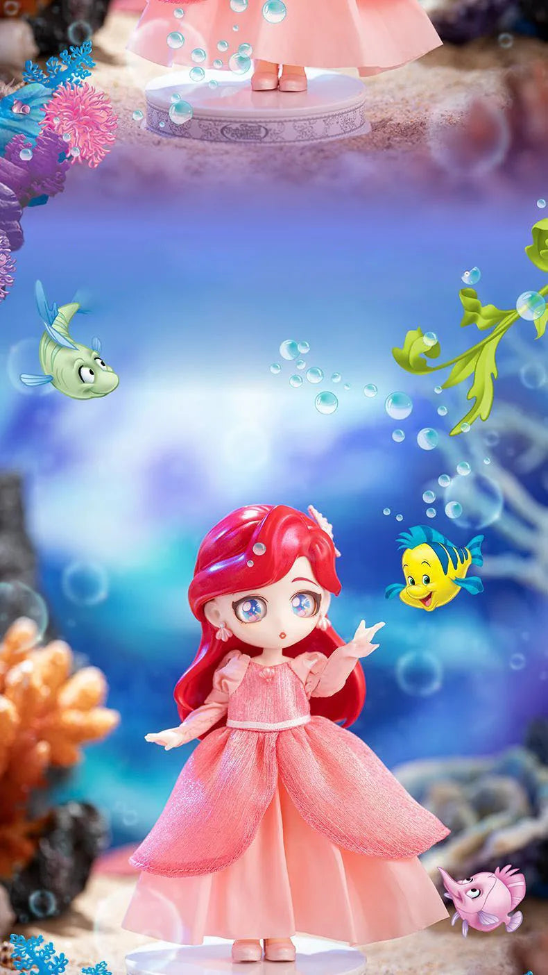 Disney Frozen Q Posket Action Figure Toys Cute Jointed Doll Elsa Snow White Belle Ariel Princess DIY Kids Girl Toy Birthday Gift