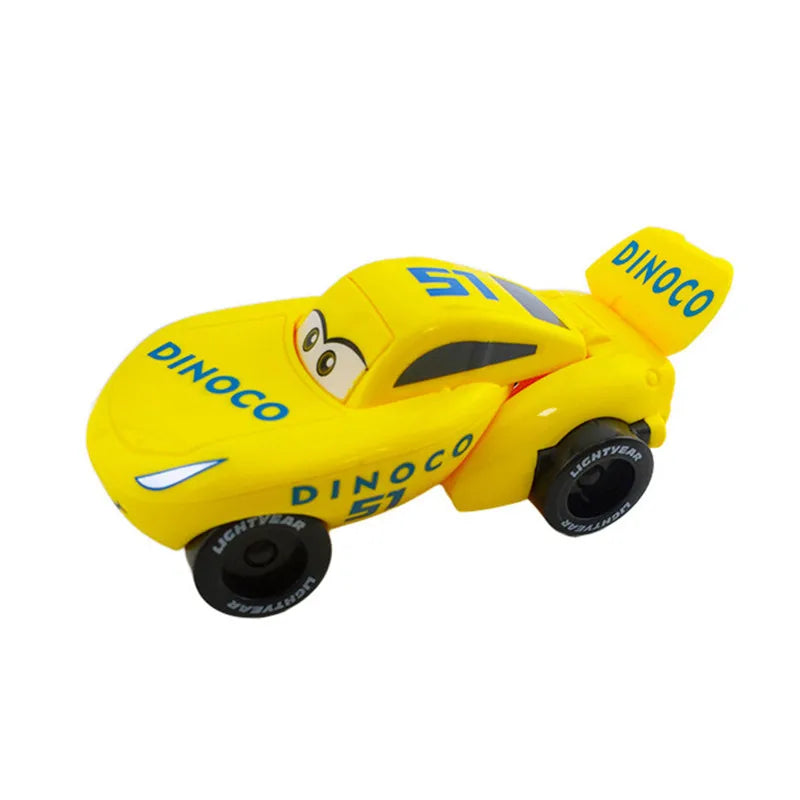Disney Pixar Cars Anime Figures PVC McQueen Cruz Ramirez Model Racing Cars Funny Deformed Egg Toys For Kids Boy Gift