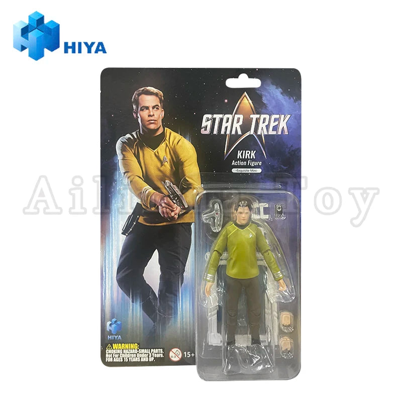 HIYA 1/18 4inch Action Figure Exquisite Mini Series STAR TREK 2009 Kirk Anime For Gift