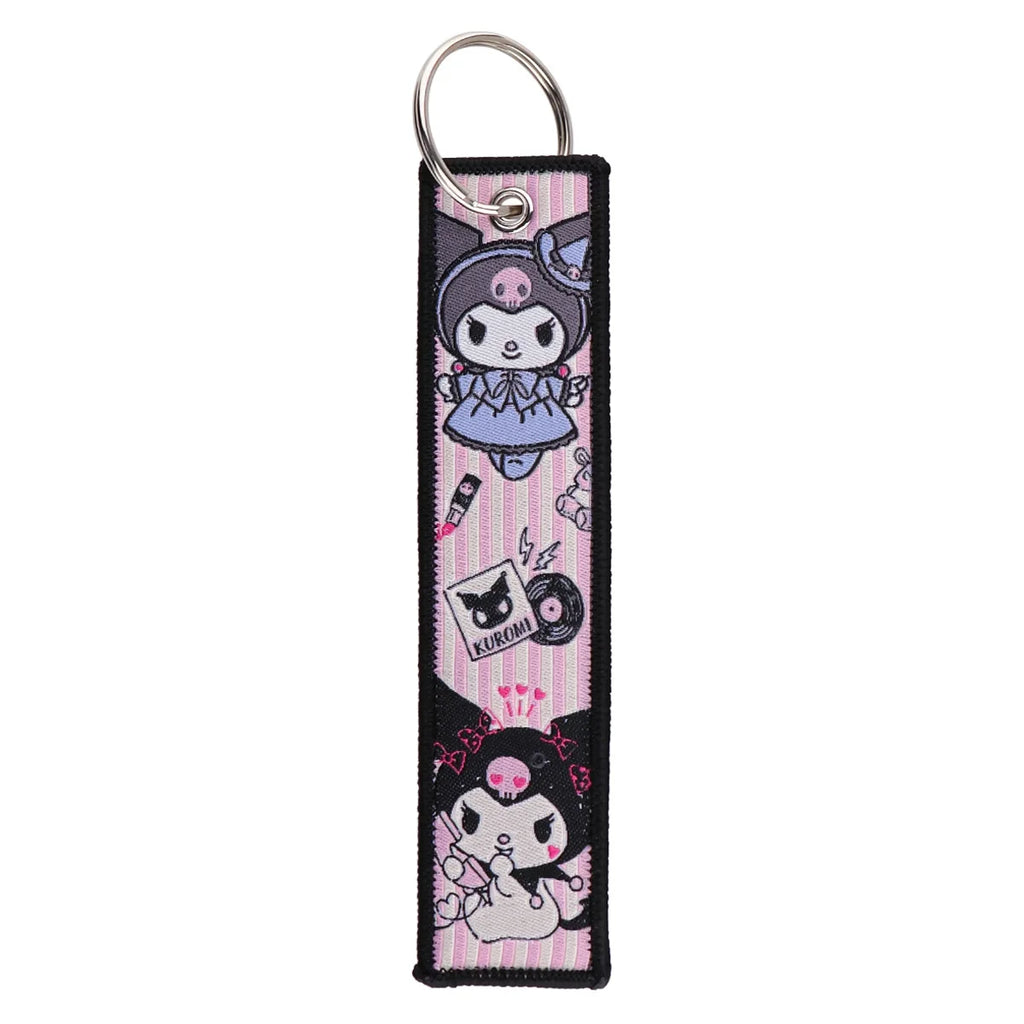 Sanrio Hello Kitty Melody Kuromi Embroidery KeyChain Key Tag Cars Backpack Chaveiro Keychain Keyring Accessories Toy Gift