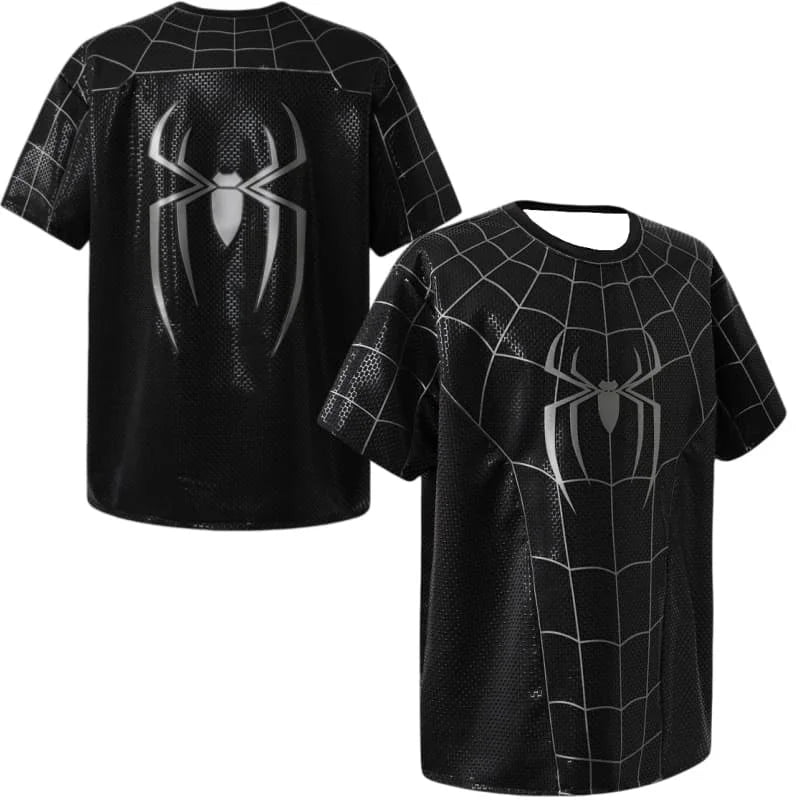 2026 New Spider-Man Superhero Short-Sleeve T-shirt Men Women Summer Oversize Shirt Breathable Quick Drying Family Kids Clothing