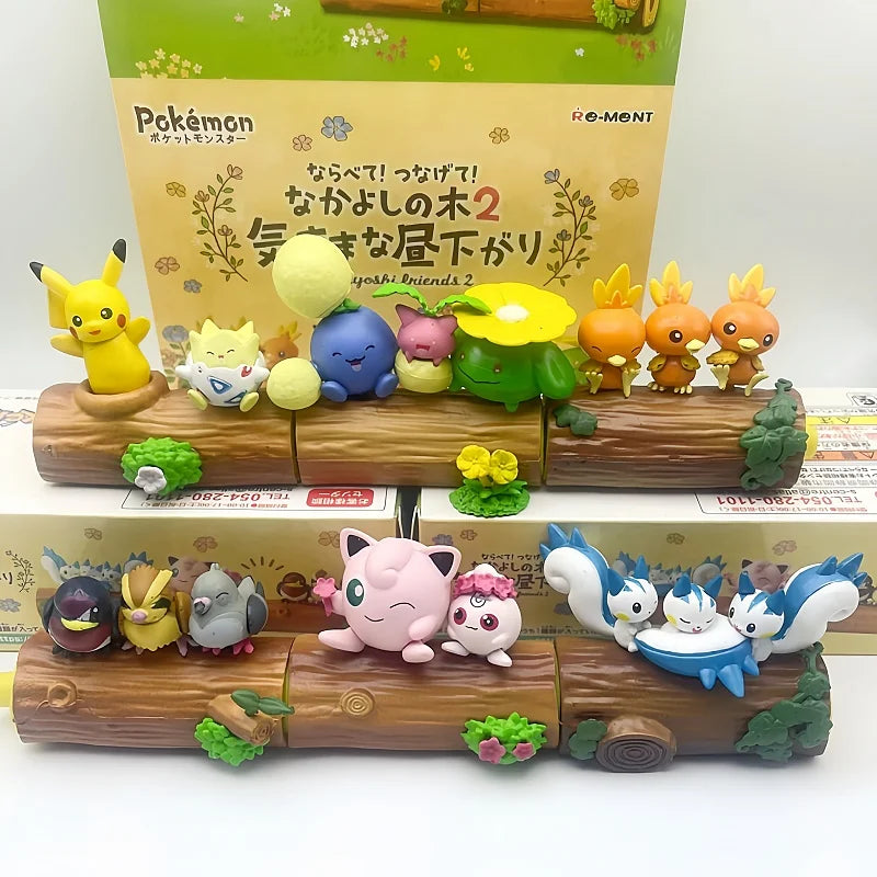 2025 Hot Toys Rement Pokemon Friendship Wood Pikachu Fat Ding Surprise Blind Box Desktop Decoration Children'S Birthday Gift Toy