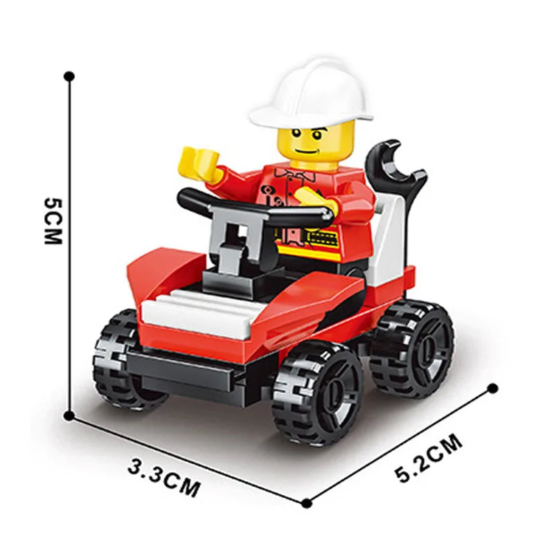 6Pcs Military Ghost Commando Army Soldiers Model Action Figure Blocks Construction Building Bricks Toys For Children