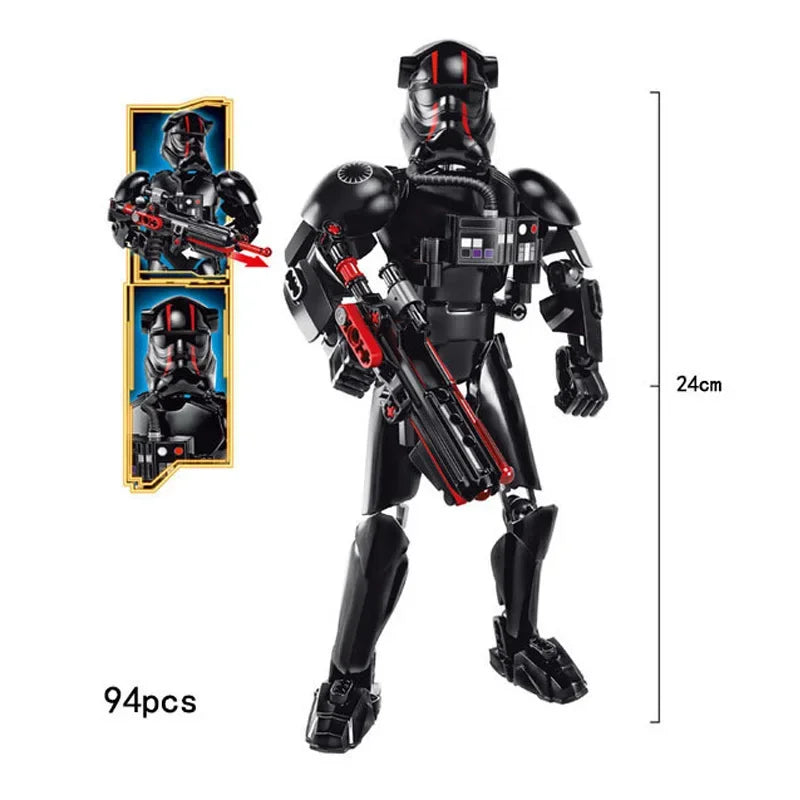 Space Wars Buildable Action Figures Kylo Ren Chewbacca Boba Jango Fett General Grievous Toys for Kids (KSZ605/617/326)