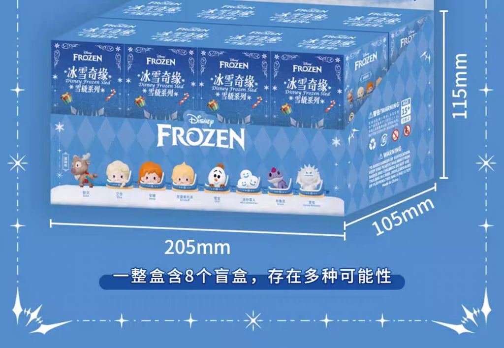 Frozen Elsa Anna Olaf Anime Peripherals Kawaii Cute Q Edition Surprise Blind Box Toy Tabletop Decoration Ornaments Holiday Gifts