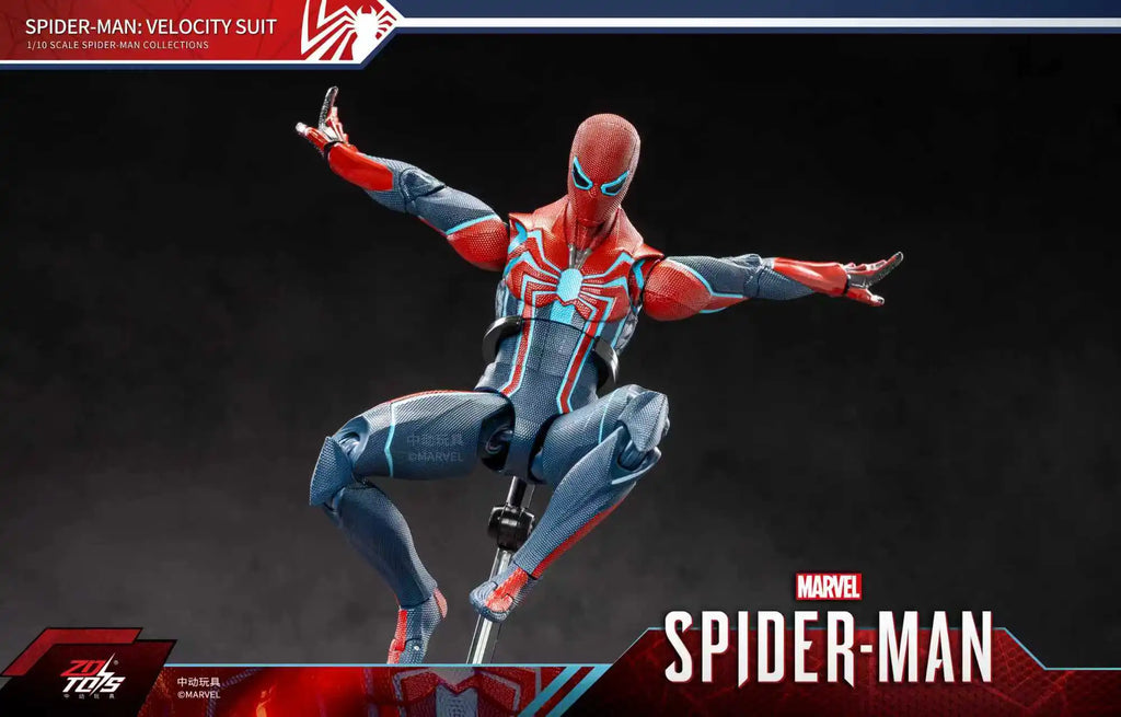 Marvel Avengers Spider-Man Speed Suit Action Figure Toy Display Case Poseable Model Figurine Collectible Birthday Gift