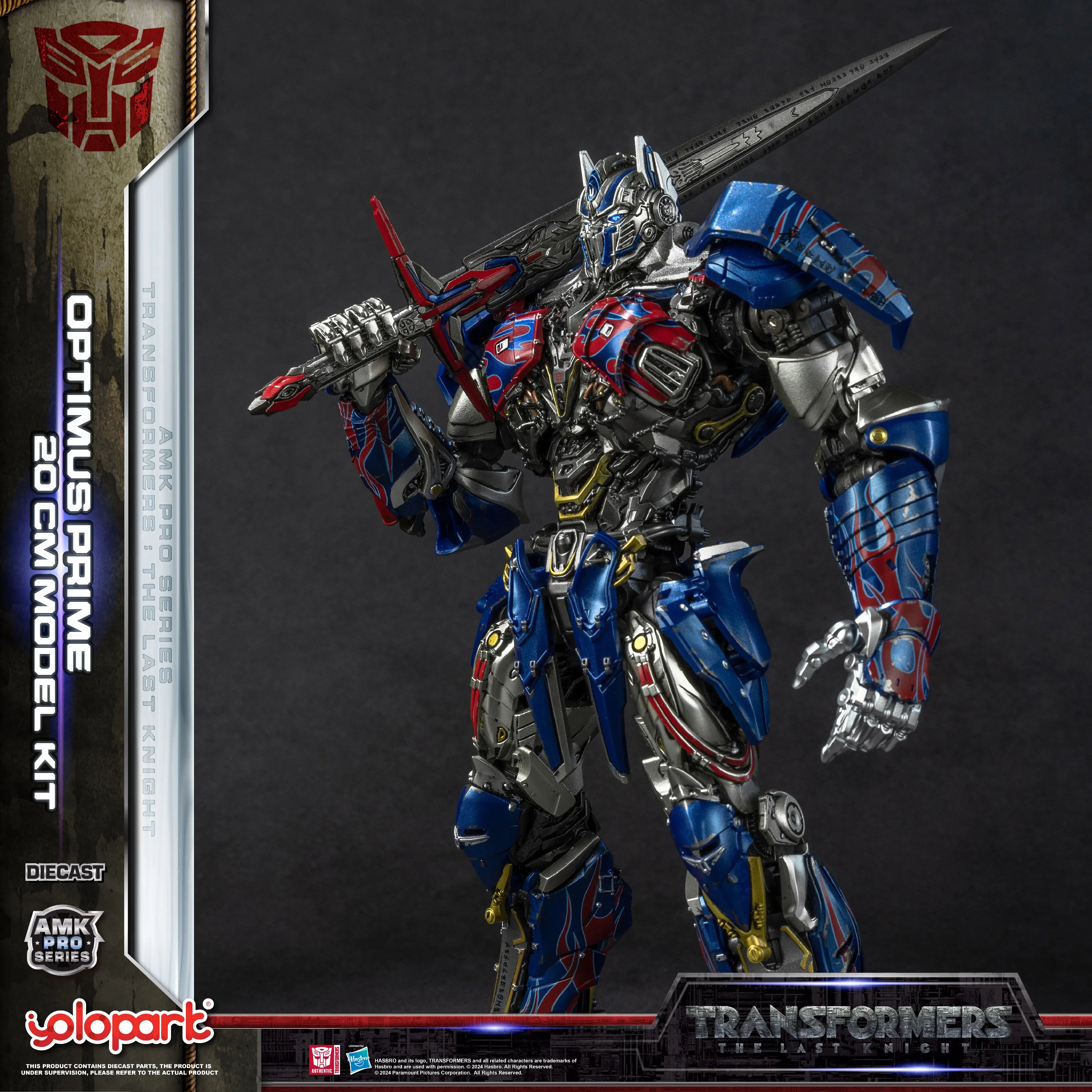 YOLOPARK Transformers Model: The Last Knight AMK PRO Series 20cm Optimus Prime Model Kit Action Figures Toy For Boy Men