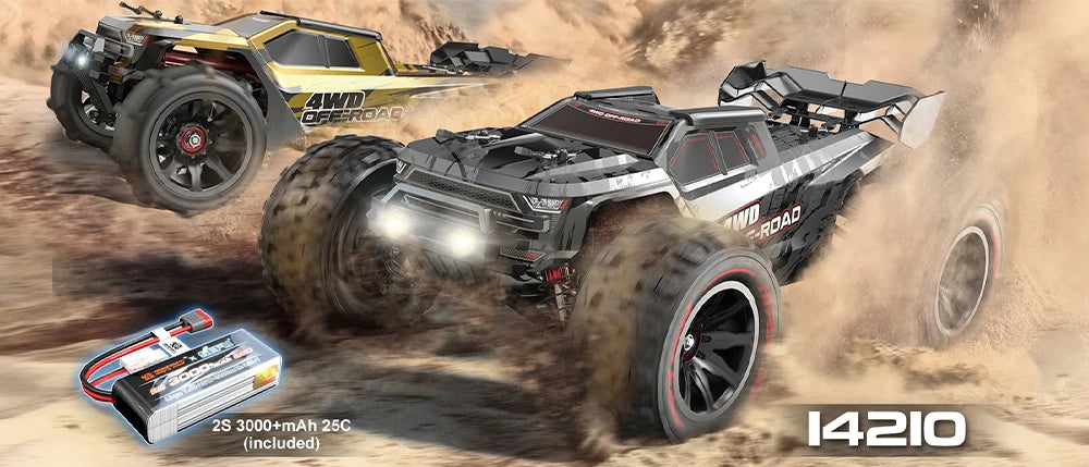 MJX 14209 14210 V3.0 1/14 RC Car 75km/h Brushless Hyper Go 2.4G Remote Control 4WD Off-road Racing RC Truck Electric Hobby Toy