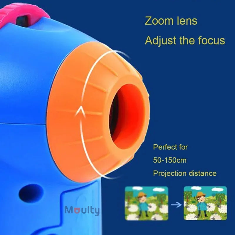 Story Projector With Night Light Flashlight Toy For Childen Sleeping Story Machine Luminous Toy Baby Early Learning Educational