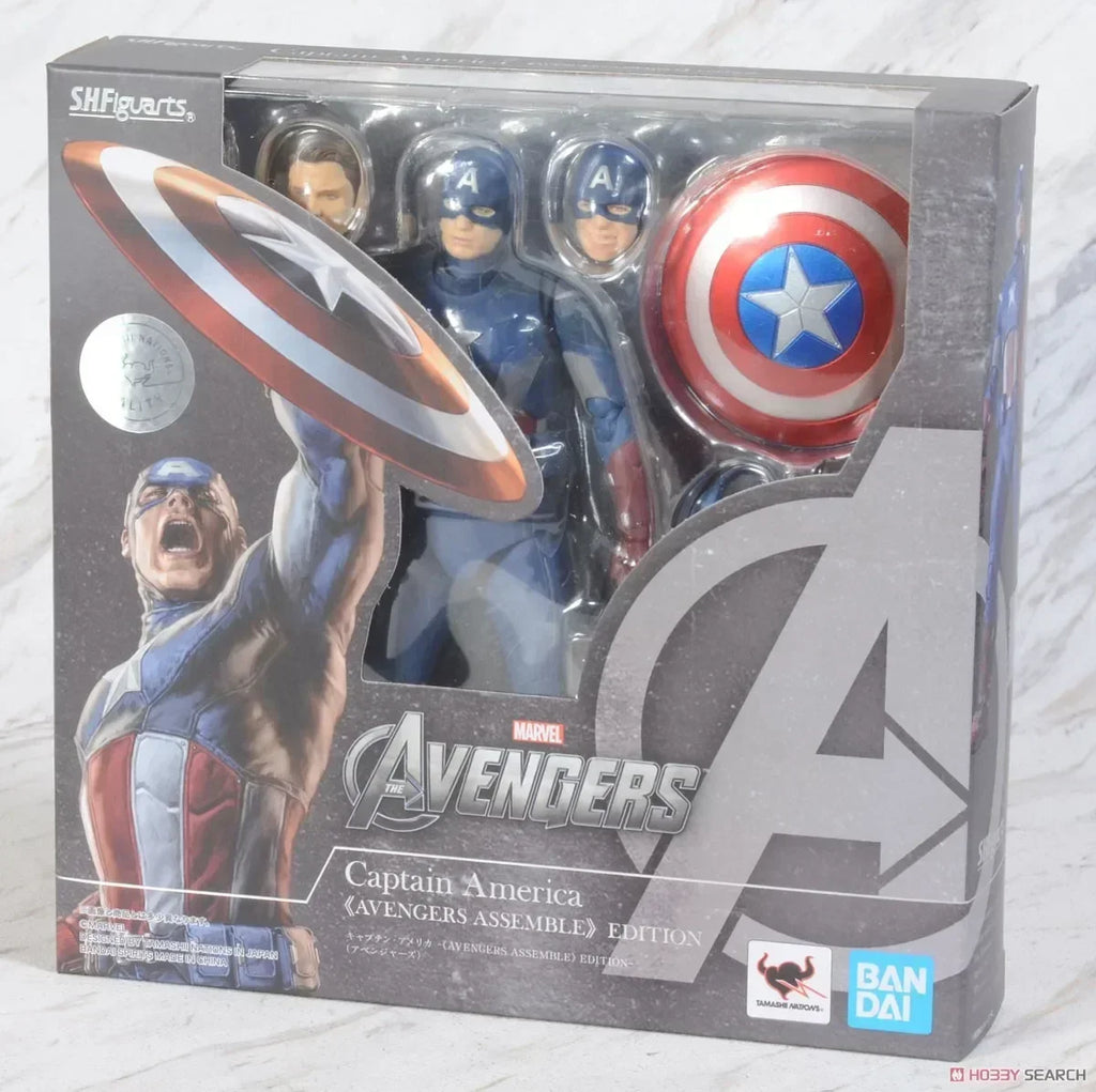 Bandai Shf Marvel Avengers Endgame Edition Captain America Iron Man Mk6 Thor Hulk Action Figure Anime Series