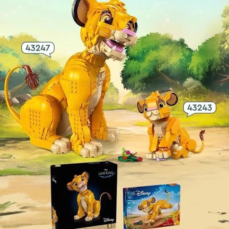 Disney The Lion King Classic Movie Series 29cm Simba Model Building Blocks Children's Boys and Girls Toy Gift Set