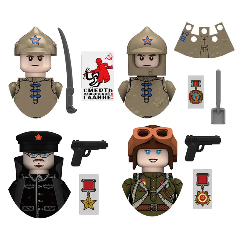 Boy Toys War II Army Soldiers Mini Military Weapons Model Small Particles Building Blocks Suits Childrens Birthday Gifts