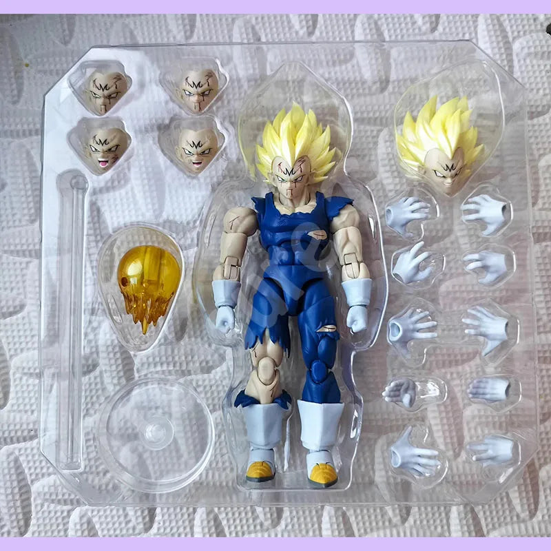 Black Hole & TK Dragon Ball Z SHF Super Saiyan SSJ Majin Vegeta Full Power Battle Damage Anime Action Figures Models Gifts Toys