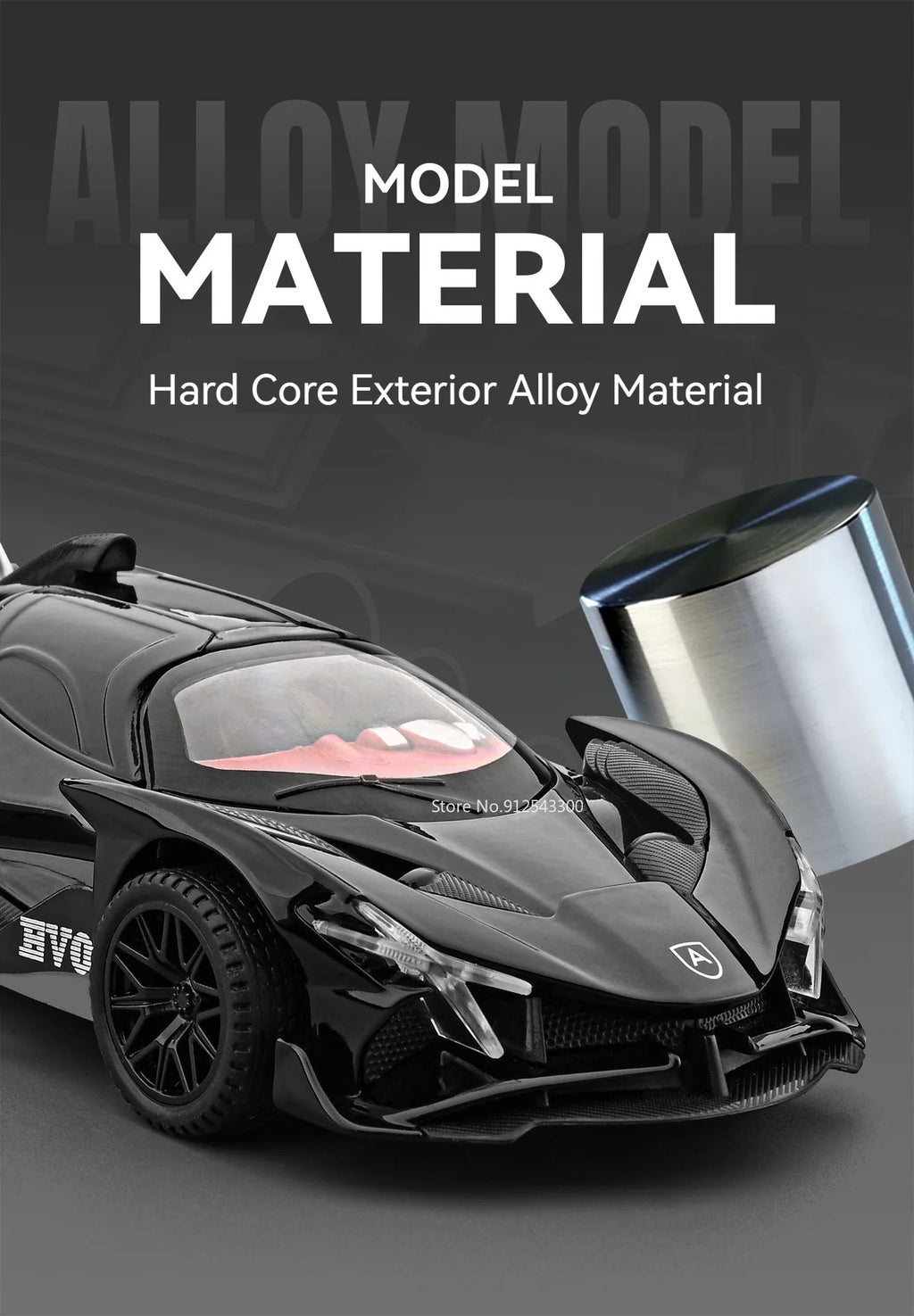 Scale 1:32 Apollo EVO IE Car Model Toy Metal Diecast Pull Back Super Cars Doors Opened Vehicle Models Best Gifts for Kids