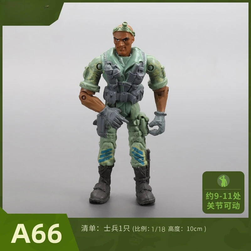 10cm Army Men Soldier With Movable Joints Action Figures Playset Military Terrorist SWAT Team Toys For Kid Boy Gifts