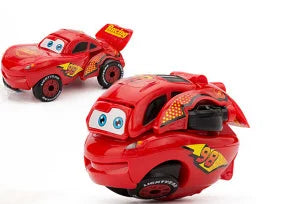 4pcs Anime Disney ToyStory Ars Action Figure Transforming Car Lightning Mcqueen Children Racing Car Model Toys Deformed Egg Gift
