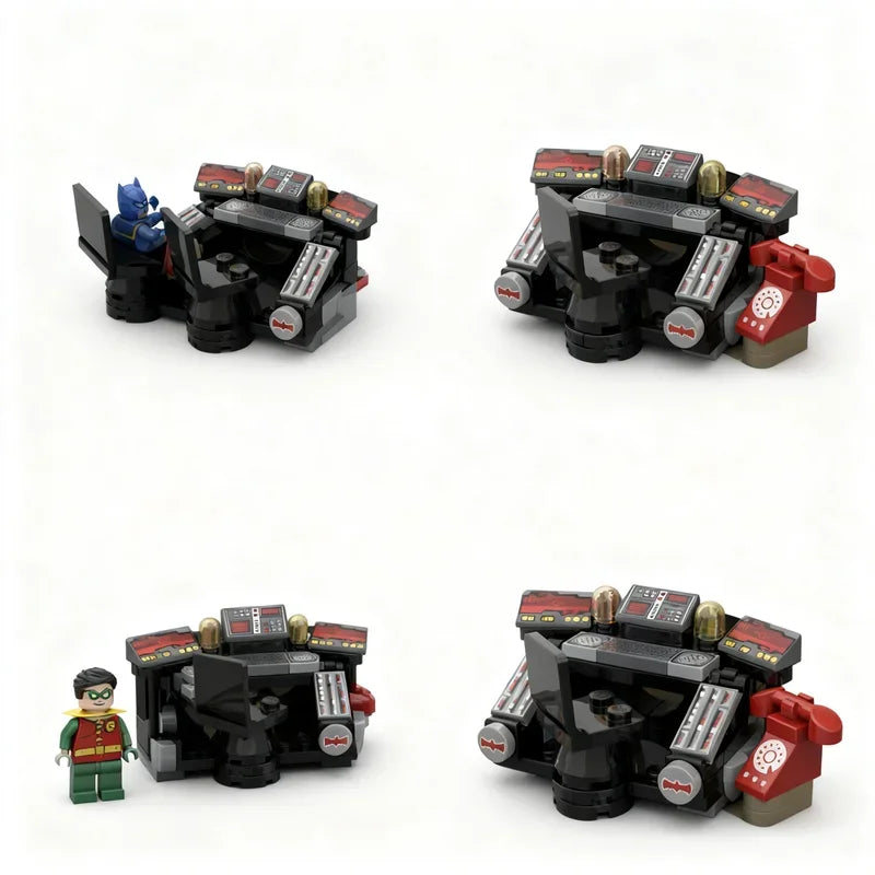 1105PCS Hero Movie MOC Modular Batcave Classic Batmobile Model DIY Creative Display Assembly Building Blocks Birthday Gift
