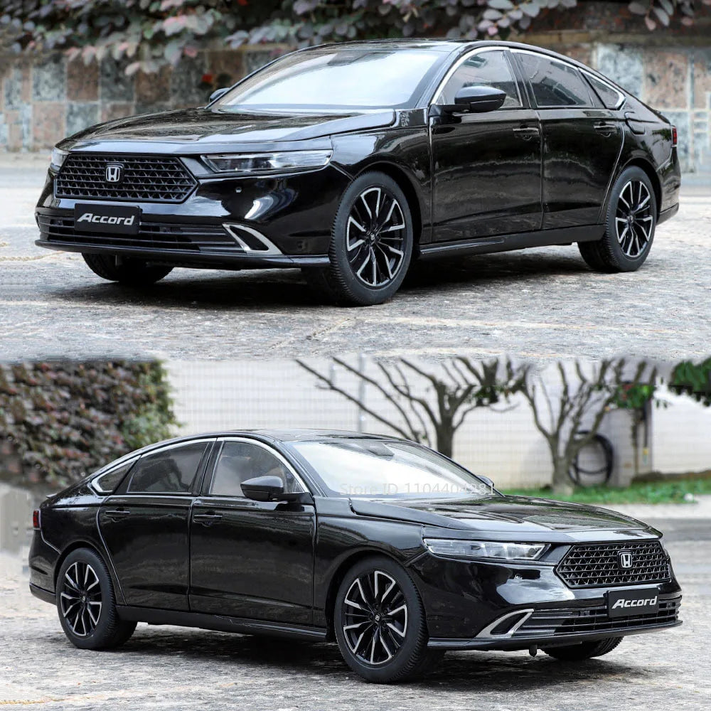 1:18 HONDA Accord Alloy Miniature Model Diecast Toy Door Opened Sound Light Pull Back Front Wheel Steering Classic Birthday Gift