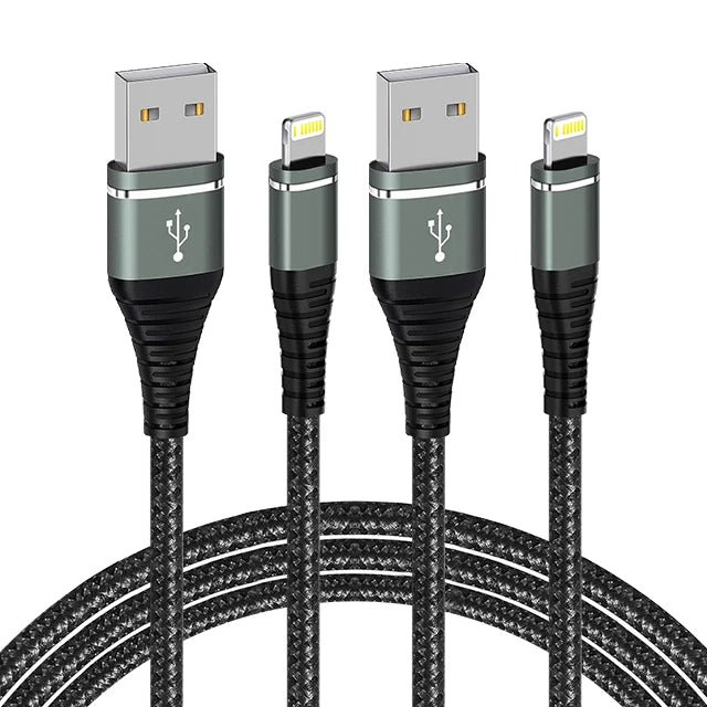 Lightning Cable USB Original Fast Charging Cord for Iphone 14 13 12 11 Pro Max XS X XR 7 8 6 Plus SE Nylon Braided Charger Cord