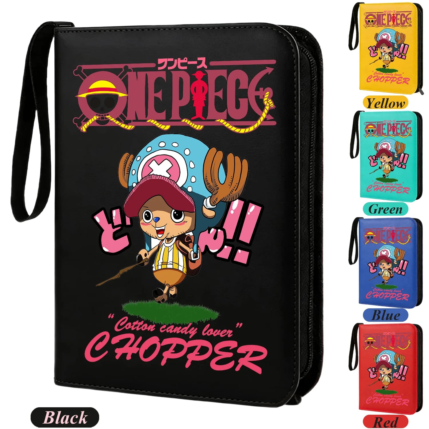 ONE PIECE Card Album Anime Collectible Book Binder 4 Card Slot Collectible Game Cards Binder Holder Zipper Gifts Toys