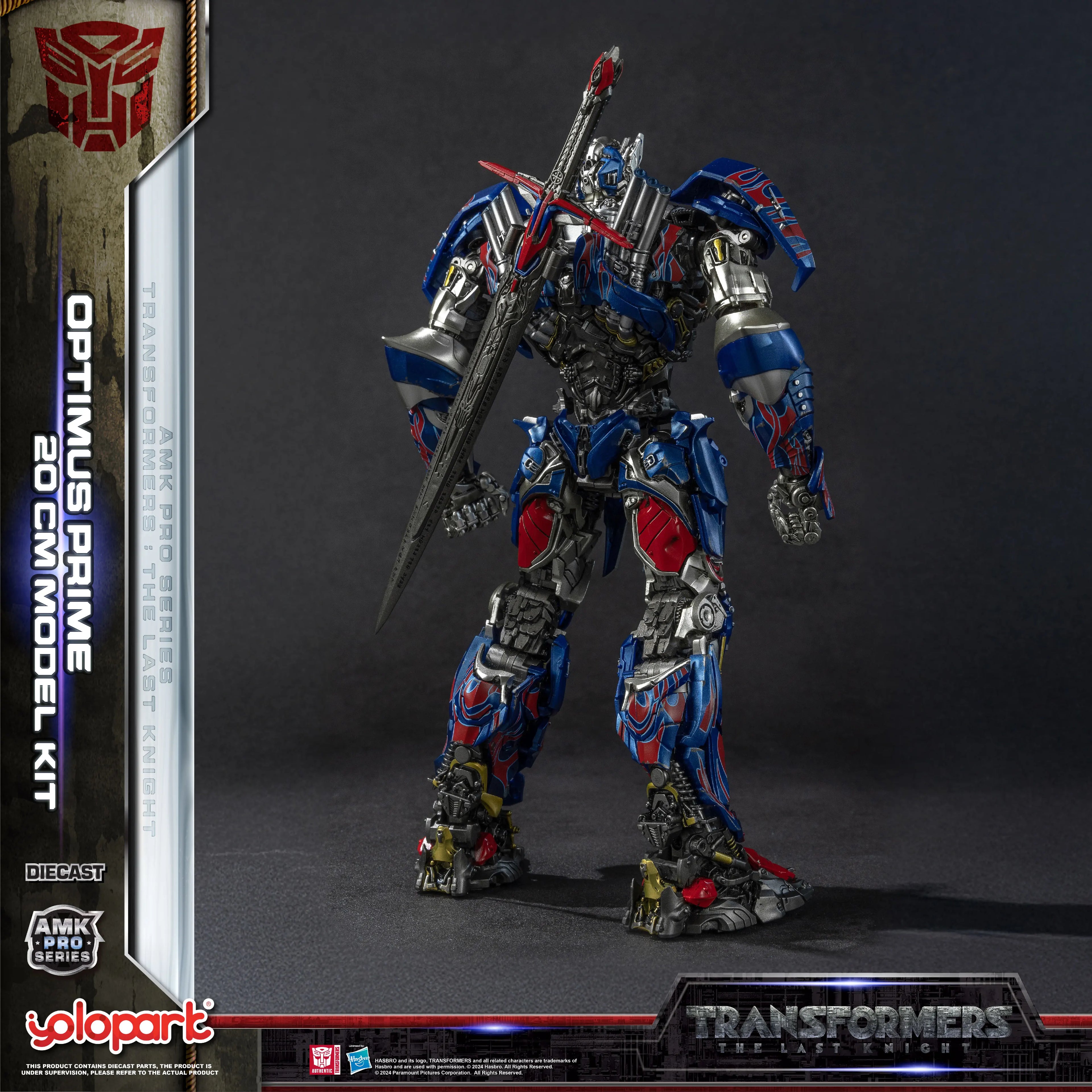 YOLOPARK Transformers Model: The Last Knight AMK PRO Series 20cm Optimus Prime Model Kit Action Figures Toy For Boy Men