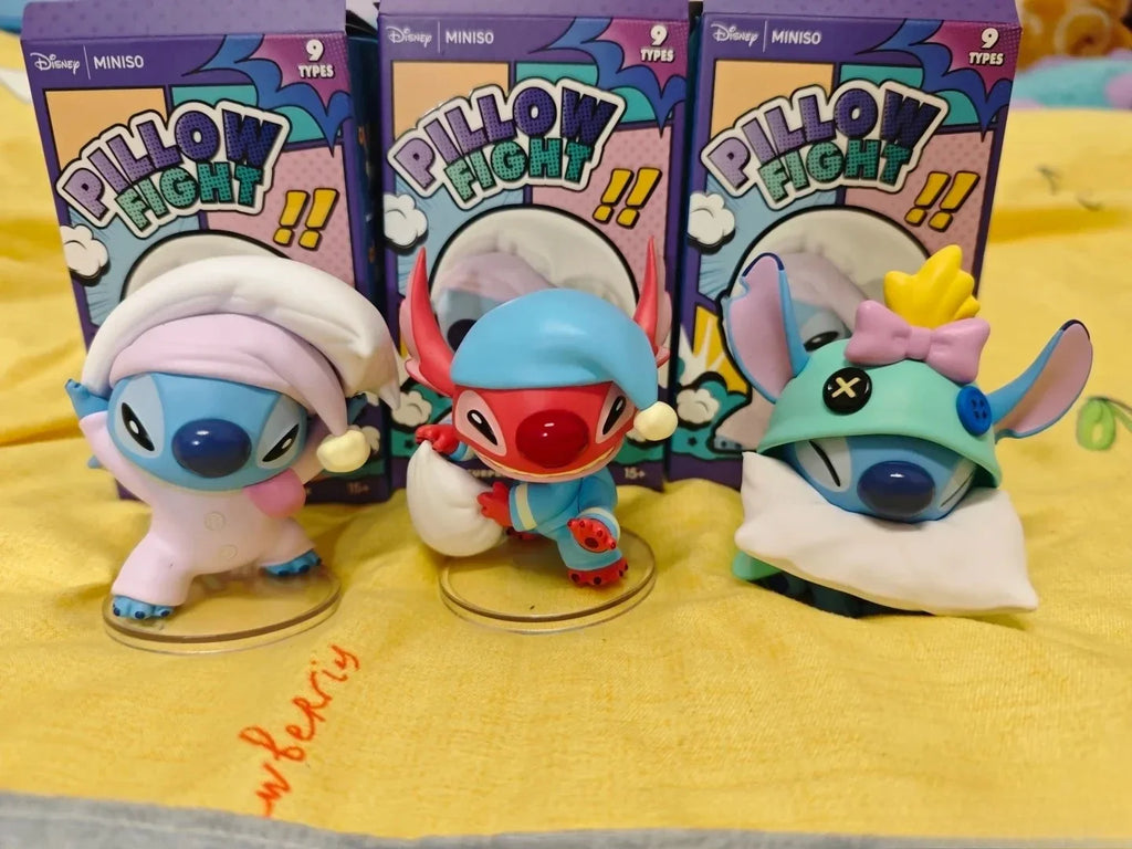 New Cartoon Disney Stitch Needle Pillow Battle Series Blind Box Action Figure Decor Ornament Cute Needle Doll Toy Birthday Gifts