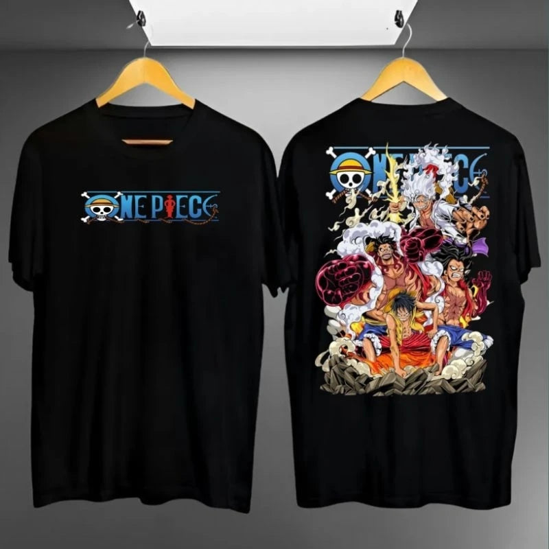 One Piece Anime Graphic T Shirt Men Summer 2026 Casual Short Sleeve Tee Loose Fit Streetwear Skull Crossbones Luffy Y2k Clothes