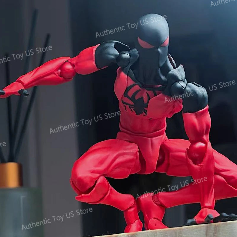 Mess Toys Spider Man Symbiote Spiderman Messtoys Black Suit Neighbor Scarlet Spider Anime Action Figure Gifts Toys