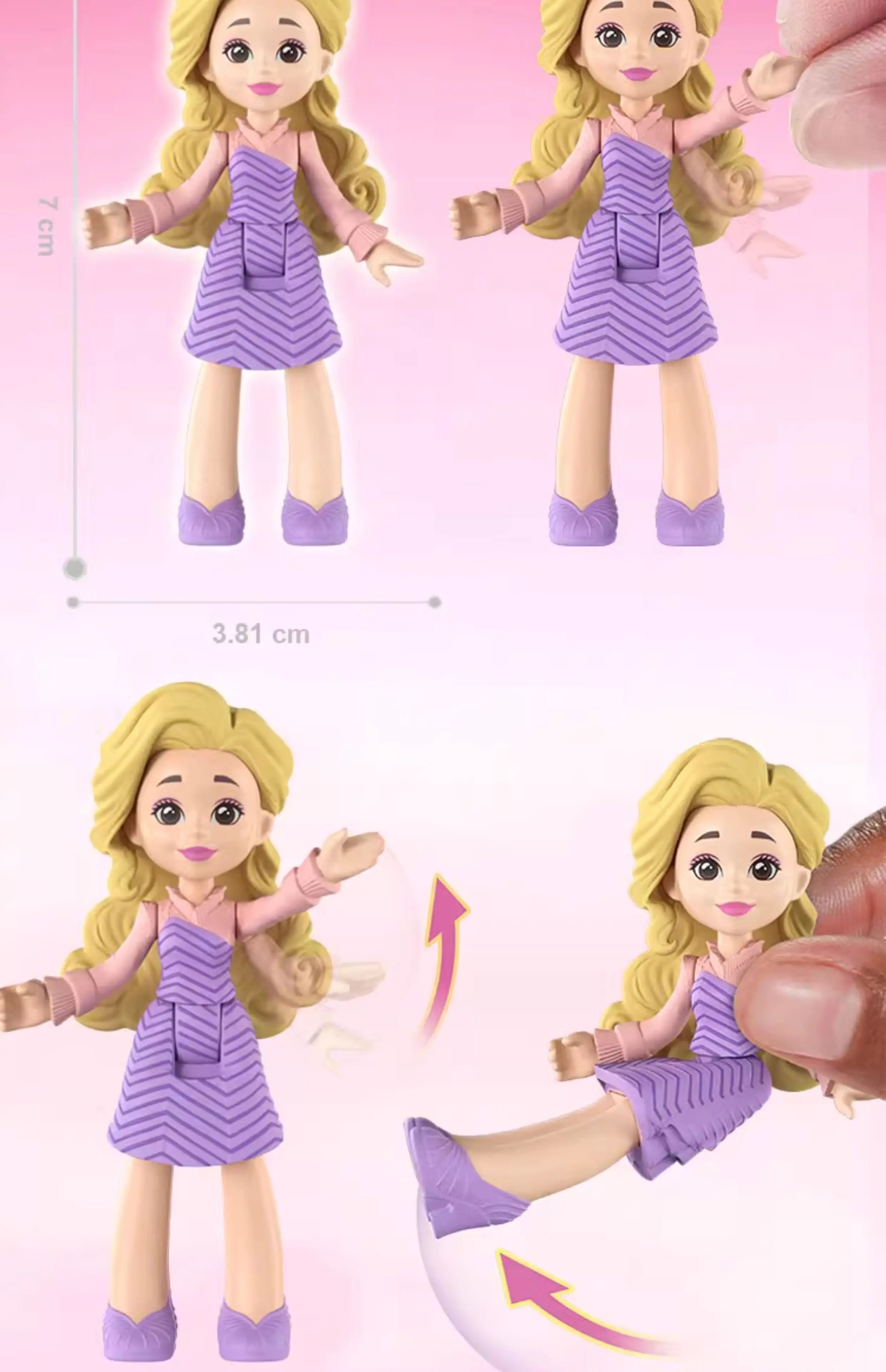 New Barbie Wicked Movie Surroundings Elphaba Glinda Surprise Ball Mini Bubble Spinning Small Doll Series Blind Box Toy Gift